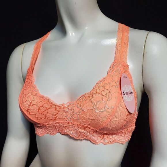 NWT Anemone Orange Lace Bralette (S/M) - Picture 1 of 5